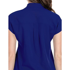 Conjunto de Uniforme Médico Azul Marino para Mujer, Pantalones y Blusa de Algodón y Poliéster, Ropa de Trabajo para Enfermeras - Product Image 5