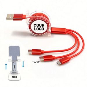 Cable de Datos 3 en 1 Tipo-C de 100 cm con Carga Rápida 3A, Personalizado con Logotipo, para Teléfonos Móviles Android, Venta al Por Mayor para Regalos Promocionales - Product Image 1