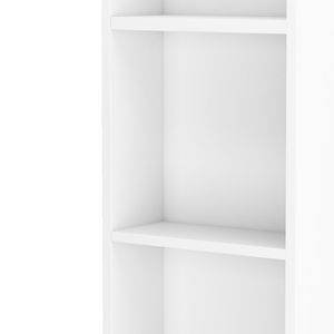 Mobiletto Alto da Bagno Bianco in Triamina Goffrata - Una Porta, Un Cassetto, Tre Scomparti - Product Image 3
