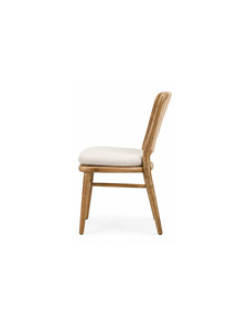 Fauteuil moderne en bois massif avec assise et dossier confortables, design scandinave pour salle à manger, café et restaurant - Product Image 2