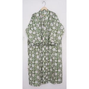 ชุดนอนผู้หญิงผ้าฝ้าย 100% ลายดอกไม้โรแมนติก ชุดเซ็ตสำหรับฤดูใบไม้ร่วง/ฤดูหนาว/ฤดูใบไม้ผลิ/ฤดูร้อน คอวี แขนยาวเต็มตัว - Product Image 5