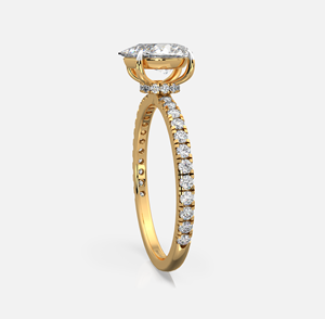 Bague Solis Tear Ring avec pierre en forme de poire de 1,25 carat - Product Image 4