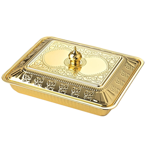 Printed stainless steel <b>combination</b> cover four legged dining stove hot food heating <b>square</b> straight edge wholesale restaurant - Product Image 3