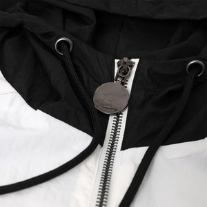 Veste coupe-vent Beta Phi Sigma noire, bleu roi et blanche, avec fermeture éclair, imperméable, légère, poches, ajustement réglable, style grec - Product Image 6