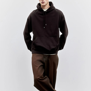 Sweat-shirts pour hommes de haute qualité, 500 g/m², poids lourd, coupe ample, en molleton français, épaules tombantes, sans cordon, pour hommes - Product Image 1