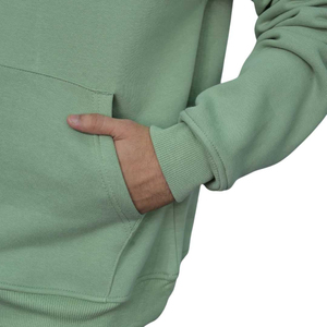 Sudadera con Capucha para Hombre, Color Sólido, Corte Holgado, Forro Polar, Informal, para Invierno, con Bolsillo, Manga Regular, Verde, Bordado, Teñido Degradado 2027 - Product Image 3