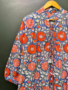 Vestido Midi de Verano Más Vendido, Estilo Línea A, Algodón Natural, Estampado Floral, con Borlas, para Mujer, Tejido Transpirable y Suave, Uso Diario Informal - Product Image 3