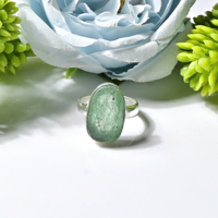 Bague en Quartz Fraise Vert Taillée en Rose, Faite à la Main, Plaqué Argent Oxydé, Sertie de Pierre Précieuse Quartz, Style Vintage, Cadeau pour Femme