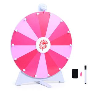 Ruota della Fortuna Pieghevole Promozionale per Feste, 24 Premi Girevoli, Rosa, da Tavolo/da Terra - Product Image 3