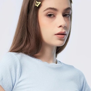 T-shirt court d'été personnalisé pour femme avec logo imprimé, 100 % coton, séchage rapide, décontracté, respirant, service OEM - Product Image 6