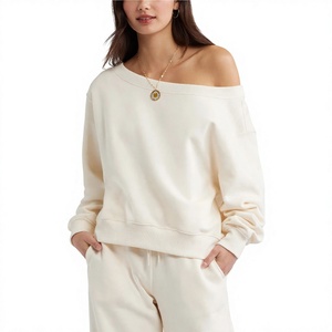 Women's Hooded Crop Sweatshirt Full Sleeve Solid Color Knitted Cotton Autumn Wear Cotton Sweatshirt Autumn Wear - Product Image 6