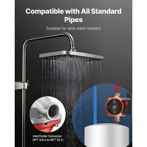Sistema di Pompa di Ricircolo Acqua Calda 10 GPM, Circolazione Istantanea, Controllo a 3 Velocità, 0.13 HP, 110/120V, NPT 3/4 Pollici - Product Image 5