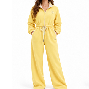 Combinaison en polaire pour femme EAZWEARS, style décontracté et tendance, fournisseur ODM, usine de vêtements, commandes directes, vente en gros, qualité personnalisée, en gros - Product Image 1
