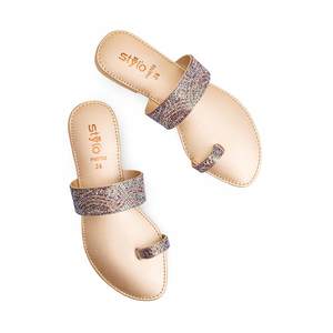 Golden FN0783 Fancy Flats Cómodo y elegante Chappal - Product Image 1