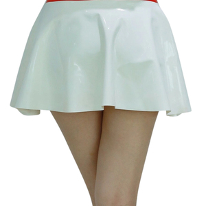 Jupe mini plissée en PU taille haute pour femme, couleur unie, brillante, sexy, à porter toute l'année - Product Image 3