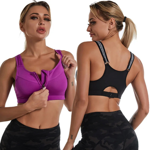 Sujetador Deportivo Corto para Mujer, Top Deportivo para Gimnasio y Running, Soporte Medio, Transpirable, Spandex/Nylon, Tirantes Ajustables, Lencería - Product Image 2