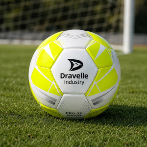 Ballon de football néon haute visibilité taille 5 |   Ballon de football en PU de qualité supérieure cousu à la machine |   Ballons d'entraînement personnalisés avec logo pour l'Académie, en gros - Product Image 6