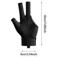 Guantes Deportivos SKILLED SPORTS de Spandex para Snooker, Diseño de 3 Dedos, Antideslizantes, Absorben la Humedad, Protección UV, para Hombre y Mujer