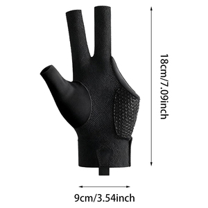 Spandex Material Sports Snooker <b>Gloves</b> for Men and Women 3 Fingers Design <b>Moisture</b> Wicking & UV Protection - Product Image 1