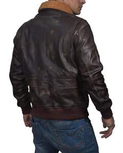 แจ็คเก็ตหนังแท้คุณภาพดีที่สุดสำหรับผู้ชาย สไตล์ไฮสตรีท สำหรับฤดูใบไม้ร่วงและฤดูหนาว  ย้อมสีเรียบ กันน้ำ ระบายอากาศ กันลม พร้อมบริการ OEM - Product Image 1