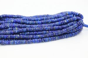 AAA Quality Natural Stone Lapis Lazuli Beads 6mm 16 Inches Smooth <b>Heishi</b> Tyre Shape 0.40mm Hole for Jewellery Making - Product Image 4