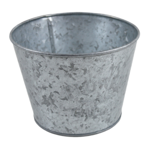 Maceta y Cesta Metálica Moderna Ecológica de Forma Ovalada Estándar con Acabado Galvanizado para Decoración del Hogar y Exteriores/Restaurantes - Product Image 3