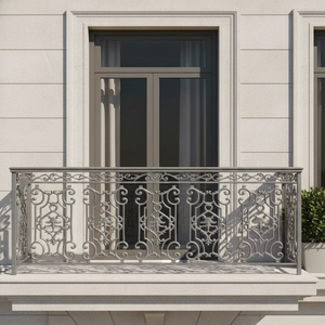 Modern Powder Coated Heavy Duty Cast Iron Balcony Stair Railing Rust Proof 3 Feet High 10.5mm Thickness Strong Load UV Protected - Product Image 1
