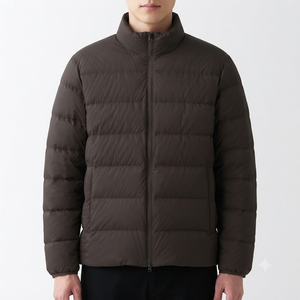 Chaqueta de Invierno para Hombre, Personalizada al por Mayor, Azul Marino, Cuello Alto, Ecológica, Acolchada, Impermeable, de Lona, Forro de Algodón, 100% - Product Image 2