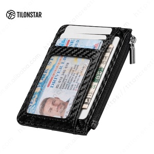 TILONSTAR TWM140 Portefeuille mince pour homme avec blocage Rfid Portefeuille mince minimaliste en cuir Porte-cartes pour étiquette aérienne - Product Image 2
