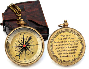 Nautical Accessories Presents Engraved <b>Sundial</b> Nautical Brass Pocket Compasses, Antique Gifts Available <b>for</b> <b>Sale</b> Now. - Product Image 6