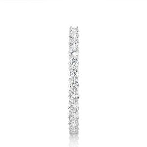 Lab Grown Diamond 10K 14K 18K 22K Solid Gold Plated Ring Full Eternity Ring Round Shaped Wedding Engagement Ring For Women - Product Image 3