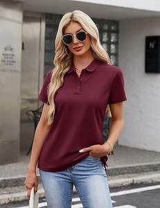 Polo de Golf de Secado Rápido para Mujer, Polo Personalizado de Manga Corta y Transpirable para Mujer - Product Image 1