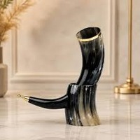 Mug à boire en corne de buffle fait main, forme naturelle, écologique, tasse à bière décorative, vaisselle pour mariage, événement, cadeau