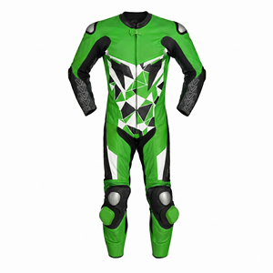 Traje de carreras de una pieza, camiseta de manga larga de cuero para verano, unisex, estampado, transpirable, de secado rápido, para motocicleta - Product Image 4