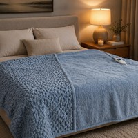 Couverture chauffante en jacquard à carreaux Sherpa 110V, taille Queen, 6 réglages de chaleur, chauffage rapide, protection contre la surchauffe, certifiée ETL