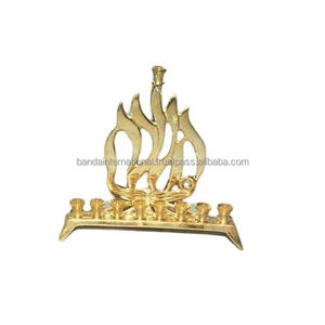 Support de chandelle à cinq lumières décoratif de table en laiton avec de l'or fini pour la décoration intérieure pour la décoration de bureau - Product Image 3