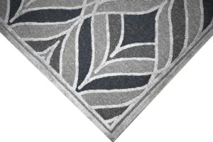 Tapis d'appoint noué à la main en laine et viscose lisses, couleur sumac |   Motif géométrique |   Écologique |   Pile moyen |   Sol tissé doux et moelleux - Product Image 5