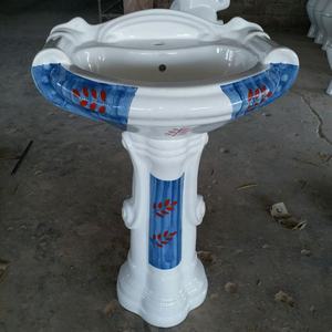 Fregadero de pedestal de porcelana a precio de fábrica, lavabo independiente para baño, lavabo de cerámica esterlina - Product Image 3