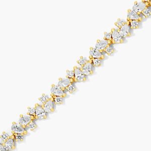 Bracelet tennis fantaisie en diamants de laboratoire cultivés en or blanc - Product Image 5