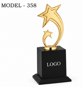 Wholesale High Quality Durable Star <b>Trophy</b> Awards Souvenir Gift Metal Crafts UV Printing Black Blank Base Custom <b>Trophies</b> - Product Image 6