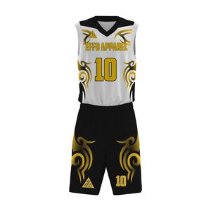 Uniforme de Baloncesto de Última Moda y Alta Calidad, Ropa Deportiva, Uniforme de Baloncesto Juvenil Personalizado para Exteriores - Product Image 4