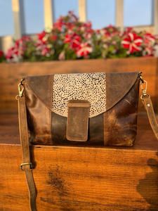 Nuevos bolsos de hombro de cuero de piel con estampado de animales de estilo occidental, bolsos laterales de cuero de piel auténtica de alta calidad - Product Image 4