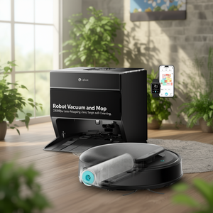 Robot Vacuum and Mop 23000Pa Laser Mapping <b>Zero</b> Tangle Self-Cleaning - Product Image 3