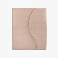 Elegante organizador de documentos A4 de cuero con clip de esquina y diseño de diamantes, para bolsos, cuadernos, carpetas plegables y partituras.