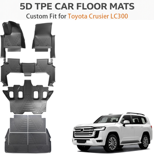 พรมปูพื้นรถยนต์สำหรับ Toyota Land Cruiser LC300 พวงมาลัยซ้าย พรม TPE แบบสุญญากาศ แผ่นรองพื้นท้ายรถ ผ้าคลุมเบาะ - Product Image 2