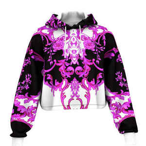 Birlag Sports Women's Sublimation Regular Hoodie Asymmetric <b>Black</b> Gold <b>Long</b> <b>Sleeve</b> Knitted New Style Casual Autumn Winter - Product Image 3