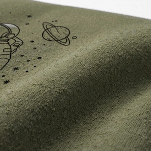 Sudadera de cuello redondo para hombre, jersey con estampado gráfico de astronauta espacial verde oliva, jersey informal de manga larga de algodón y forro polar, top unisex - Product Image 5