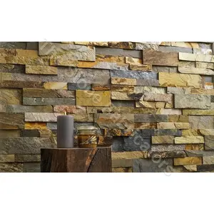 Factory Direct Supply High Quality Silver Grey Natural Split Wall Panel Stack Stone Veneer Stacked Exterior Wall Material