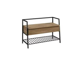 Magnifique étagère à chaussures en bois et métal, conçue avec soin, qui maintient les chaussures surélevées et protégées de la poussière. - Product Image 2