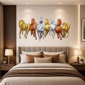 Décoration murale moderne en métal en forme de cheval, sculpture animale plaquée or, faite à la main, forme irrégulière, à suspendre pour la décoration de bureau et de maison - Product Image 6